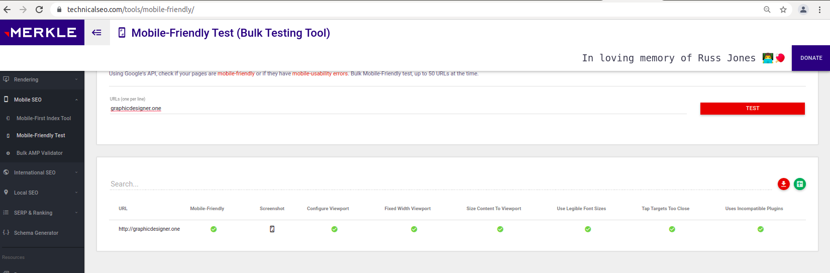 scan grade for website optimization. did ok.